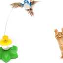 ZIYAN Bird Toy for Pet Cats, Funny Rotating Electric Flying Bird Interactive Toy with A Fastening Tape, Multicolor