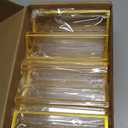 Gold Frames 5 x 7 Acrylic Sign Holder Double Sided Wedding Table Number Holder Clear Plastic Gold Picture Frames Flyer Holder for Table Menu Photo Display-12 Packs