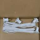 Kanayu 5 Pack 9 ft White Indoor Extension Cord 2 Prong Electric Cord Extender, Wire Plug in and End, Ac 120 Volts, for Outdoor Christmas Connect or Extend String Lights