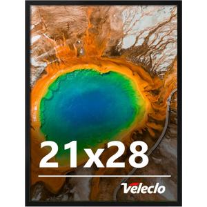 21x28 Picture Frame for Wall Display, 21x28 Black Picture Frame with Shatter Resistant Plexiglass, Stable and Sturdy 21 x 28 Poster Frame for Wall Display, Handpicked Gift Collection, 1 Pack