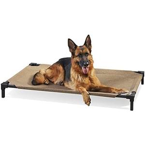 COOLAROO Cooling Elevated Dog Bed PRO Standard, Fits in 48in Crate, Easy Assembly Frame, Nutmeg