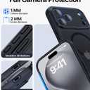Magnetic for iPhone 17 Pro Case [Full Camera Protection][Military-Grade Protection][Compatible with MagSafe] Shockproof Protective Slim Phone Case for iPhone 17 Pro, Black