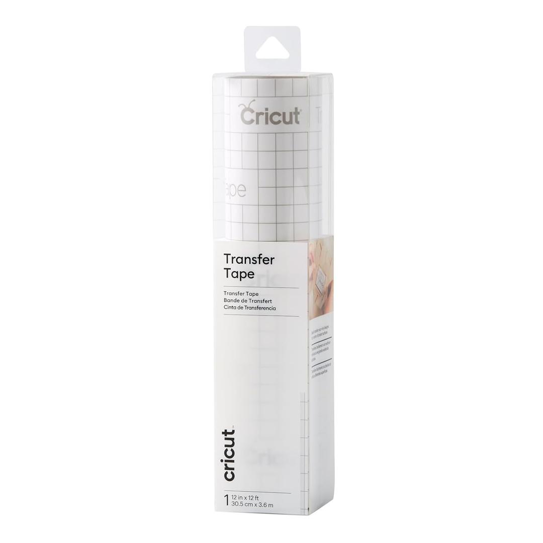 Cricut Transfer Tape - 1ft x 12ft - Easy Transfer Adhesive Sheet for Vinyl Projects - Compatible with Most Vinyl Types - Clear