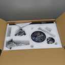 52 Inch Farmhouse Ceiling Fans with Lights and Remote Quiet and Reversible DC Motor Black Industrial Rustic Caged Ceiling Fan for Bedroom Living Room Covered Patio (12-Black)