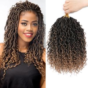 8 Packs Crochet Hair for Black women, Goddess Locs Crochet Hair, Goddess Faux Locs with Curl Braids (12Inch, 8Packs, T1B/27) (12 Inch (Pack of 8))