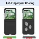 for Motorola Razr 2025/Razr 2024 Case,Razr 2025/Motorola Razr 2024 Case with Front Screen Protector, Slim Hard PC Shockproof Protective Cover for Moto Razr 2025/Moto Razr 2024 Phone Cases-Black