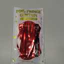 2 Pack Backdrop Curtains, 3.28 FT x 7.05 FT Black and Red Party Decor, Metallic Party Streamer Tinsel Foil Fringe Curtains, Foil Curtains Backdrop Halloween Decorations Party Supplies