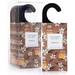 ROSE COTTAGE Large 12 Packs Vanilla Hanging Closet Air Freshener Scented Sachets Long Lasting Smell Goods