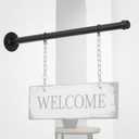 Zonon 24'' Hanging Sign Bracket with Adjustable Rings Street Holder Hanger Metal Wall Bracket with Mounting Hardware for Business Shop Home Office Classroom Outdoor - No Sign
