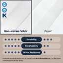 Foiresoft No Tools Pleated Fabric Shades, Temporary Window Blinds, No Drilling Self Adhesive Blinds, Easy to Cut and Install, Trim at Home, Cordless Light Filtering White, 35in X 70in, 3Pack