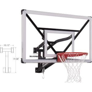 Silverback NXT 54" Wall Mounted Basketball Hoop, Indoor / Outdoor Basketball Hoop with QuickPlay Design (Blue-Black)