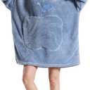 GoodtoU Wearable Blanket Hoodie Sweatshirt Warm Cozy Christmas Birthday Gifts Hooded Blanket for Adults Cozy Sweatshirts for Women, Blue