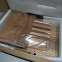 3 Pcs Acacia Wood Cutting Board Set with Holder Stand Meat Chopping Board Set Large Charcuterie Boards Solid Wooden Cutting Boards for Kitchen Decor Carving Butcher Block Bread Serving Cheese Board