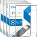 EHWINE 8 Pack 11x17 Wall Mount Acrylic Sign Holder, Wall Signs Photo Menu Flyer Display Holders, Plastic Clear Acrylic Frames for Office Home Hotel Business Store (with Adhesive Tape)