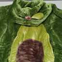 Giggling Getup Wearable Blanket Hoodie for Girls and Boys Sherpa Fleece Hooded Blanket Sweatshirt Warm Cozy Sherpa Wearable Throw Oversized Hoodie with Giant Pocket & Sleeves for Kids Avocado