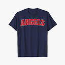 Angels California Souvenir Trip College Style Red Text T-Shirt M