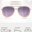 BIRCEN Polarized Sunglasses for Women UV - Protection Womens Retro Mirrored Shades with Acetate Frame BC2001