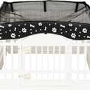 Dog Playpen Mesh Top Cover for 36" Inch Pet Playpen with 4 Panels, Dog Crate Cover Pet Tent Puppy Play Pen Cover, Ideal for Indoor/Outdoor Use. Note: Playpen Not Included!!! (Black)