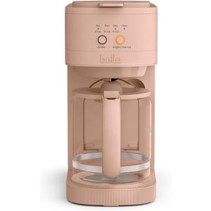 BELLA VersaBrew 2-in1 Coffee Maker, K-Cup compatible, Brew 3 Sizes Carafes & Single Serve Cups, Dishwasher Safe Reusable Filter & Filter Holder, Iced Coffee Function, 60oz Tank, Blossom