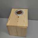 BNOSDM Parakeet Nesting Box Transparent Bird Breeding Nest Boxes Natural Wood Bird Cage House with Coconut Fiber for Small Conure Lovebirds Finch Parrot Canary (Large)