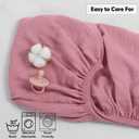 Muslin Crib Sheets - Organic Turkish Cotton, Ultra Soft & Breathable -Fitted Crib Sheets for Boys & Girls, GOTS & Oeko-TEX Certified, 52x28, Cotton Latte & Neutral Rose
