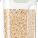 TBMax Airtight Rice Container 10 Lbs, Cereal Dispenser, Pet Cat Dog Food Storage Container, Plastic Kitchen Pantry Food Storage Holder with Cup -Beige