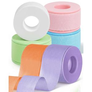 Lash Extension Tape, 1" X 9.85 Yd 6 Rolls Mixed Eyelash Tape Breathable Lash Extensions for Sensitive Skin Pain Free Removal