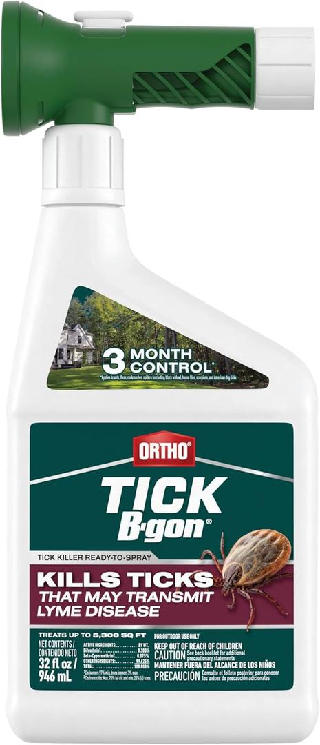 Ortho Tick B-gon Tick Killer Ready-to-Spray - Outdoor Tick Spray, Kills Ticks, Cat and Dog Fleas, and Mosquitoes - 32 fl. oz.