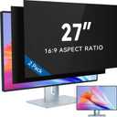 IPROKKO [2 Pack] 27 Inch Computer Privacy Screen Filter for 16:9 Widescreen Monitor, Removable 27inch Anti Blue Light Glare Privacy Shield, Anti Spy Security Protector for Hp Dell Asus Acer Samsung