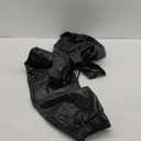 Womens PU Leather Long Sleeve Outfits Jacket Button Top with Cargo Pants Six Pockets PU Leather Sets (Large, Black)