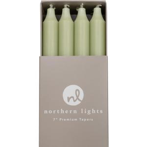 Northern Lights Candles - 7" 12pk Tapers - Sage Green - 71762