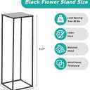 10 PCS Black Vases Flower Stands 31.5", Wedding Centerpieces for Tables, Metal Geometric Flower Vase, Tall Flower Stand Flower Vase for Centerpiece Home Table Decorations