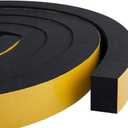 CloudBuyer Weather Stripping Foam 2-Pack, 1 Inch Wide X 3/4 Inch Thick, Insulation Strips with Adhesive for Door & Automotive, Air Conditioner Seal (13 Feet Total, 6.5 Feet/Roll)