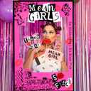 LaVenty Mean Girl Party Photo Booth Props Frame Mean Girl Party Decoration Y2k Birthday Party Decorations Hot Pink Girls Birthday Party Supplies