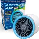 Arctic Air Ice Jet Personal Air Cooler, 3-Speed Room Cooler with Reusable Ice Packs, Portable Cooler with Multi-Directional Vent & 7 LED Lights, Whisper-Quiet Air Cooler for Room (Small)