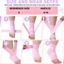 Tarpop 1 Pair Ankle Brace for Kids Compression Ankle Sleeves Adjustable Foot Support Brace Elastic Guard for Children Boys Girls Sports Running Jogging Dance Fitness Gymnastics(Light Pink,Small)