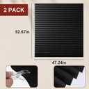 2 Pcs Temporary Window Blinds 48" x 82" Self Adhesive Pleated Window Shades with Clips Light Filtering Temporary Shades No Drill Blackout Blinds for Doors Office Bedroom Living Room(2, 48 * 82inch)