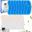8+8 Pack Cat Water Fountain Filter Replacement Compatible with virtulance 3.2L/108oz/0.8Gal, Cat Water Fountain Replacement Fit for virtulance, Multilayer Filters System, 8 Filters+8 Sponge