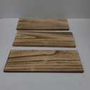 Multifunction Unfinished Wood, Signs, Wall Arts, Storage Shelves, 16.5" x 5.9" x 0.59", Set of 3, Carbonized Black, Blank Wood Signs for Front Door