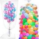 98.4 x 59 Inches Large Balloon Bags for Transport, Plastic Christmas Tree Disposal Bag, Clear Balloon Drop Bag, Giant Carrying Storage Bags for Wedding Birthday Party Supplies2 Pack