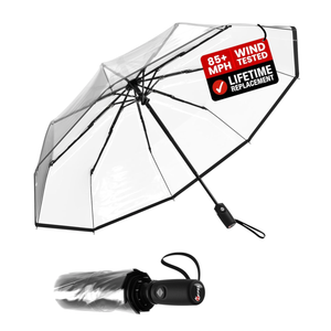 REPEL Windproof Travel Umbrella - Compact & Withstands Winds up to 85MPH , Strongest Premium Auto Folding Umbrella for Rain and Sun - Durable, Light & Portable for Women & Men , Fits Backpack & Cars