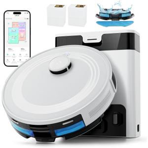 Lefant LiDAR Robot Vacuum and Mop, 45-Day Self-Emptying, 190 PSD Obstacle Avoidance, Customized Cleaning, Multi-Floor Mapping, 5500Pa Strong Suction, 140 Min Runtime, WiFi/App/Alexa, M2 Pro (Ivory)