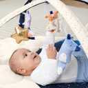 Skip Hop Tummy Time Mat, 3-in-1 Activity Baby Play Gym, Age 0-2y, Celestial Dreams, Grey, 96.5 x 96.5 x 48.2 cm
