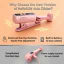 Wireless Rechargeable Auto Clicker for iPhone，Tapper for Tiktok Live, Screen Tapper, 107 Adjustable Speed, Auto Screen Tapper for Live Stream, Games, Repetitive Task, Purchases (Pink)