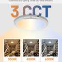 wowatt 10000mAh Rechargeable Ceiling Light with Remote, 3 Color Temperatures & Brightness Dimmable, Wireless Ceiling Light with Magnetic Design, Battery Ceiling Light for Shower Hallway Pantry