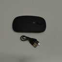 AIKOKOK Wireless Bluetooth Mouse, Rechargeable, Dual Mode Bluetooth 5.2 & 2.4G USB, LED Lights, Slim, Silent, Portable Computer Mouse for Laptop, PC, MacBook, iPad, Tablet (Black)