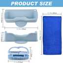 Hair Washing Station,Portable Hair Washing Basin for Sink or Bathtub,Silicone Shampoo Bowl with Scalp Massager,Tear-Free Shampoo Bowl with Suction Cups for Elderly Pregnant