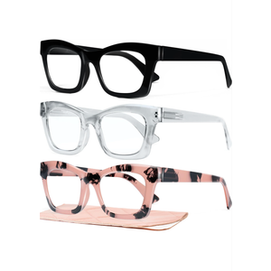 CCVOO Stylish Reading Glasses for Women, Eyeglasses, Blue Light Readers for Women, Computer Eye Glasses, Cheaters (+1.5)