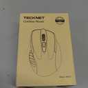 TECKNET Wireless Mouse, 2.4G Ergonomic Optical Mouse, Computer Mouse for Laptop, PC, Computer, Chromebook, Notebook, 6 Buttons, 24 Months Battery Life, 2600 DPI, 5 Adjustment Levels - Purple