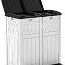 DWVO 72-Gallon Dual Outdoor Trash Can